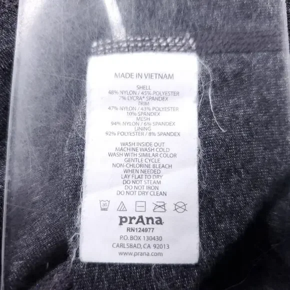 Prana Yoga Pants Women S Charcoal Gray Heather Wide Leg Flare Athleisure Casual - Picture 12 of 12